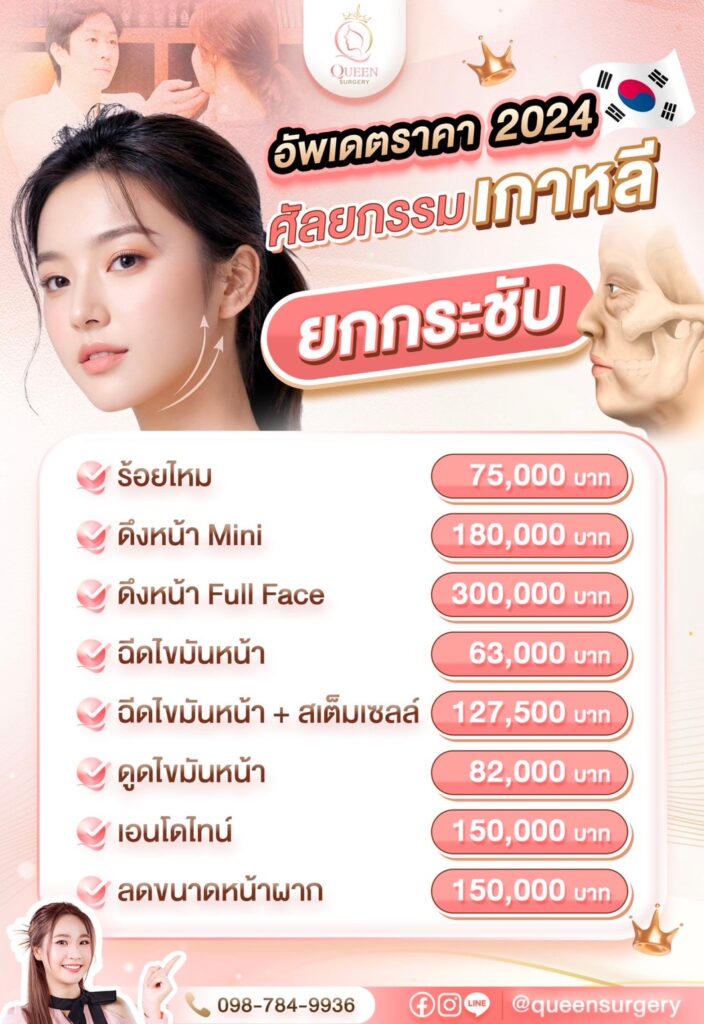 ศัลยกรรมเกาหลี ราคาเท่าไหร่ ยกกระชับ