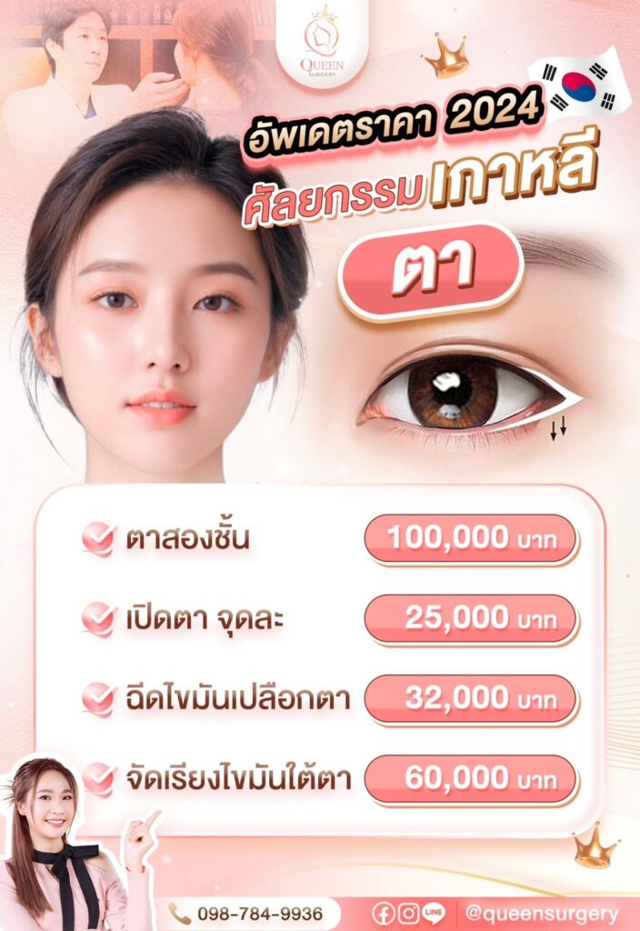 ศัลยกรรมเกาหลี ราคาเท่าไหร่ ทำตา