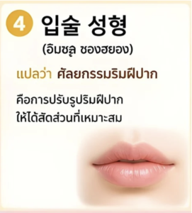 คำศัพท์ศัลยกรรมเกาหลี