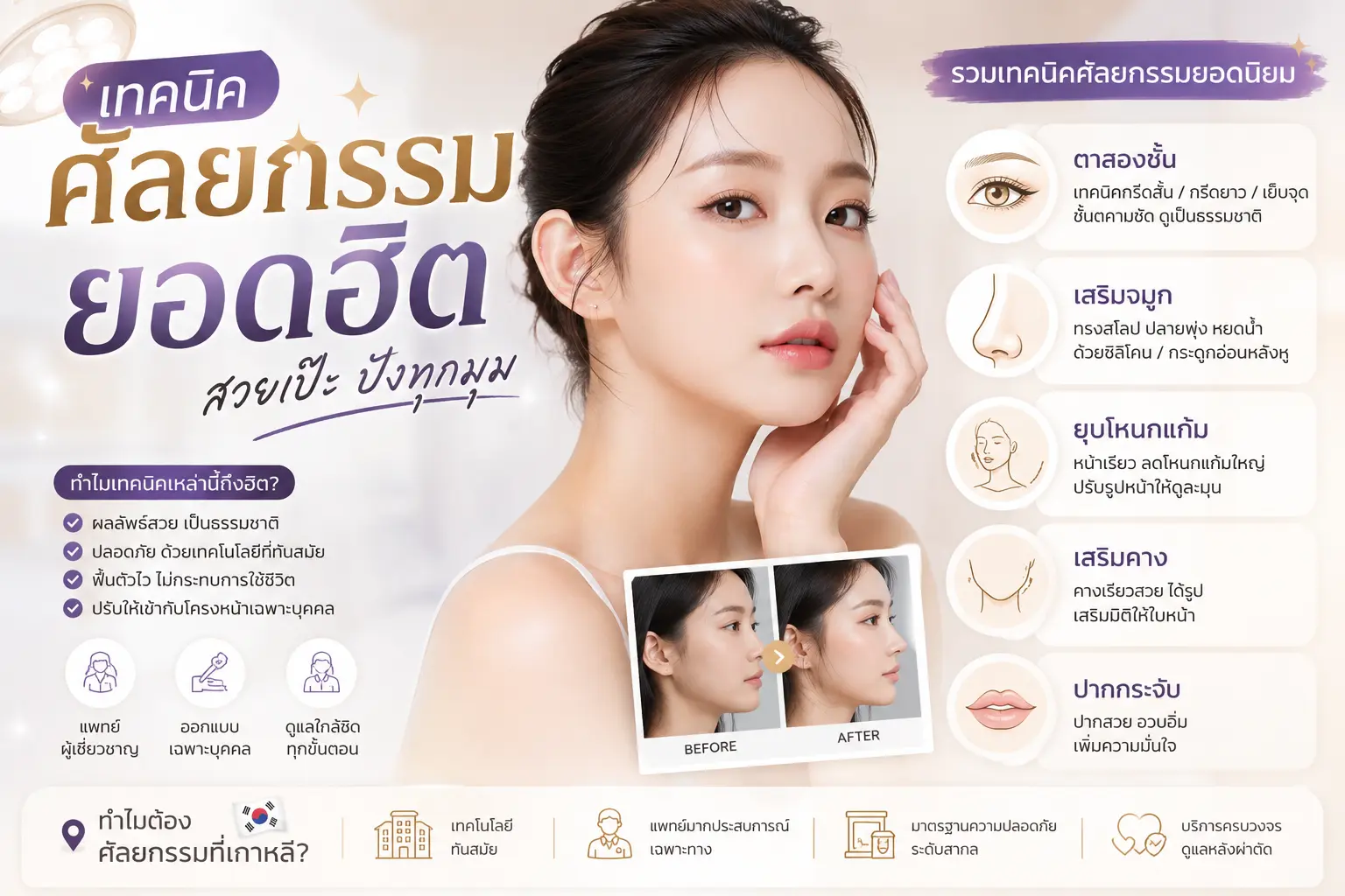 เทคนิคศัลยกรรมที่เกาหลี เทคนิคศัลยกรรมที่เกาหลี