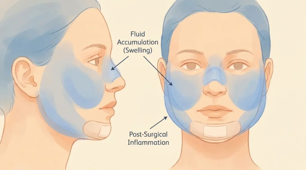 Medical illustration of face swe… 202608071441